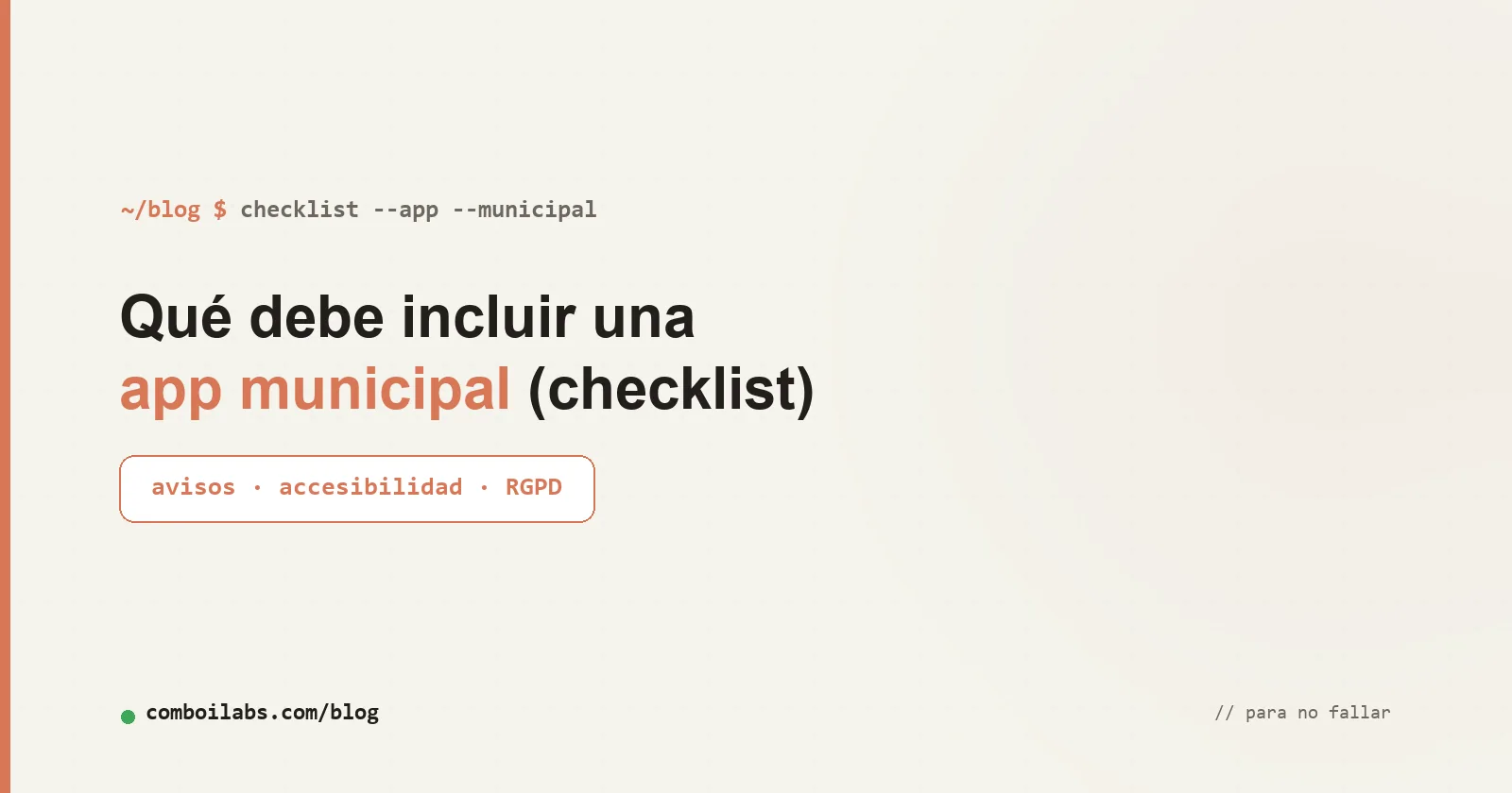 Qué debe incluir una app municipal: checklist de avisos, accesibilidad y RGPD
